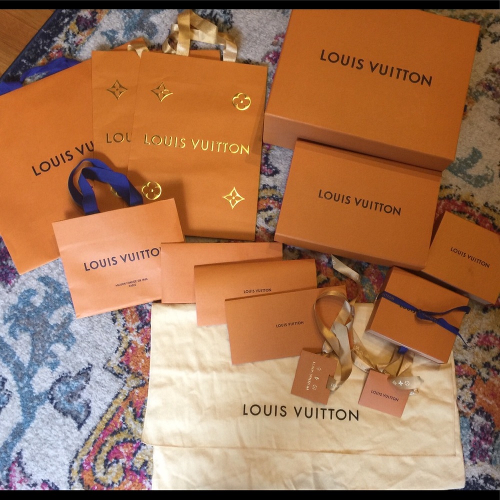 Lot of Louis Vuitton packaging